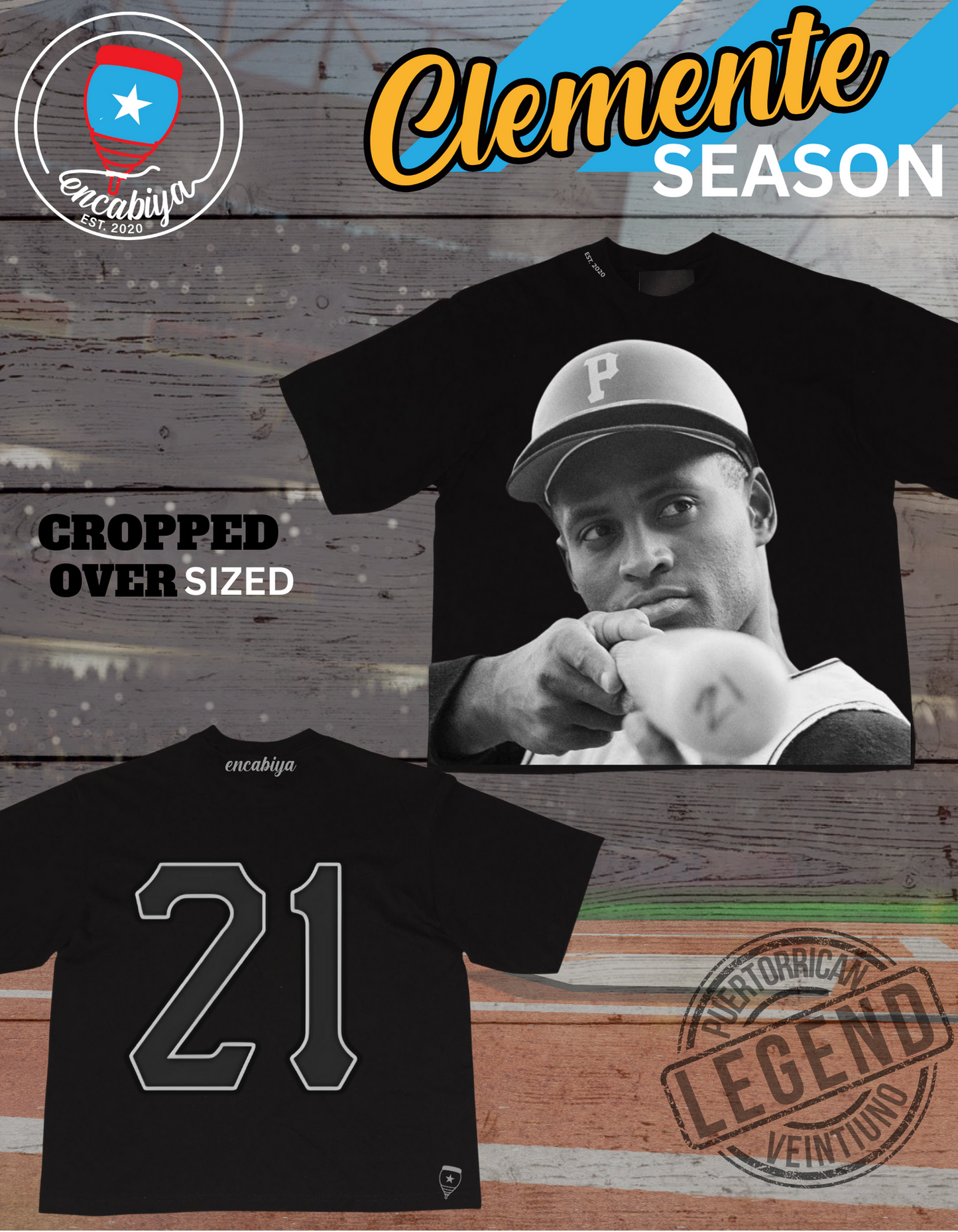 Clemente Season Oversized Cropped Tee- The OG