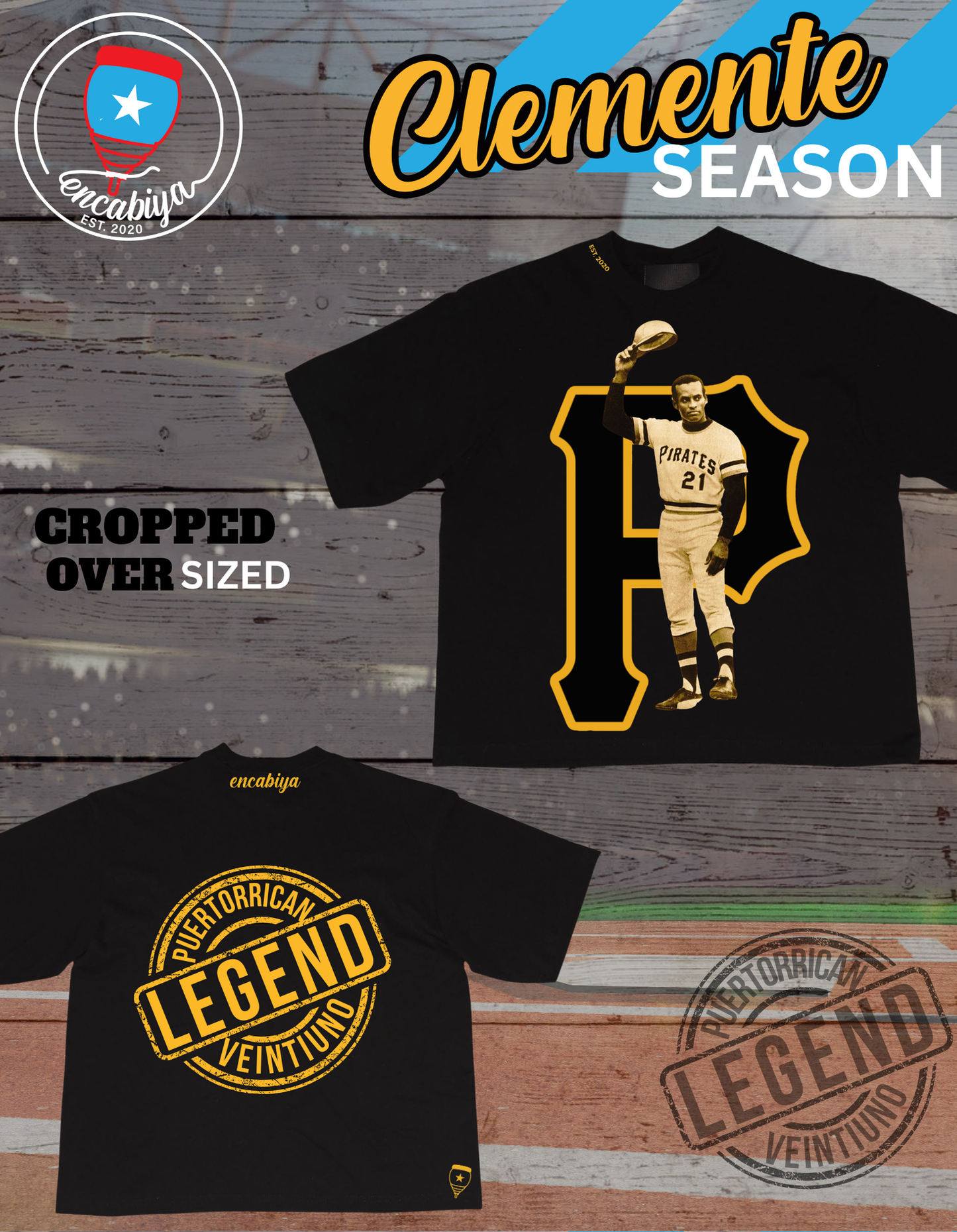 Clemente Season Oversized- Pirates